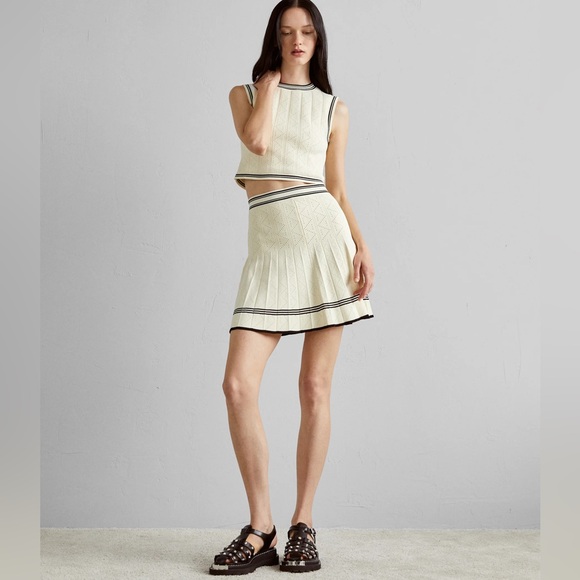 SANDRO matching skirt and top in ecru - Picture 3 of 14